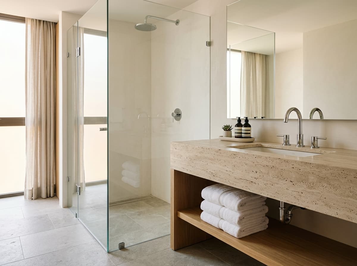 Baño impecable después de una limpieza profunda a domicilio en Polanco